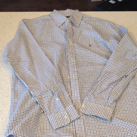 Ralph Lauren Navy and White Plaid Shirt - Picture 2 of 6